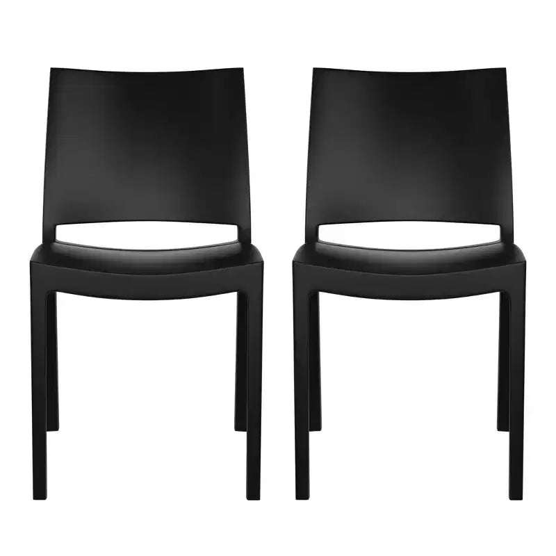 WestinTrends Playa Modern Polypropylene Stackable Plastic Patio Dining Chair (Set of 2)
