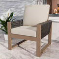 EAGLE PEAK Natural Cedar Patio Dining Chair, Real Wood Outdoor Furniture with Cushion