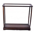 HomeRoots 13 Dark Brown And Clear Glass Standard Display Stand
