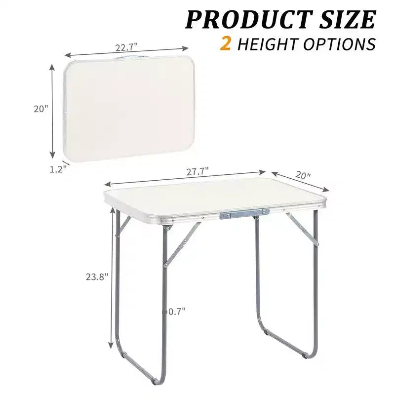Table de camping pliante en aluminium – Légère, inoxydable, portative pour les repas en extérieur