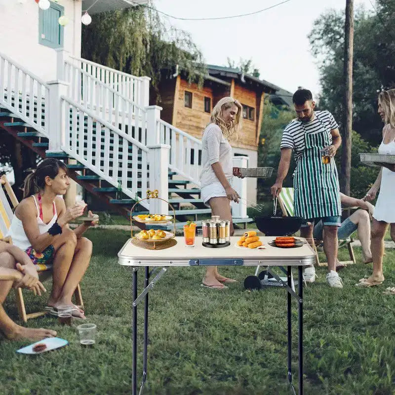 Table de camping pliante en aluminium – Légère, inoxydable, portative pour les repas en extérieur