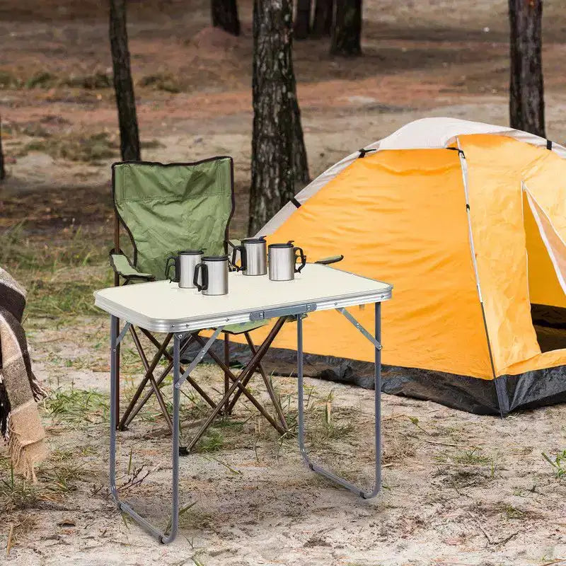 Table de camping pliante en aluminium – Légère, inoxydable, portative pour les repas en extérieur