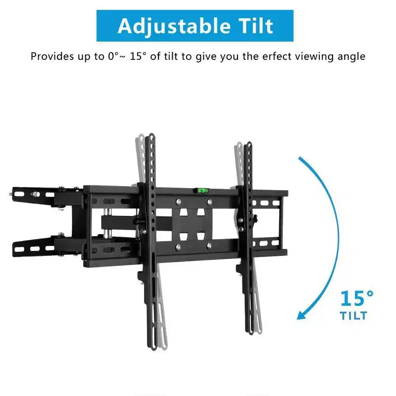 Support mural TV Full Motion – 32-70", 50 kg, inclinaison 0-15°, acier