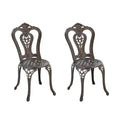 CLIHOME Cast Aluminum Bistro Outdoor Chairs(Set of 2)