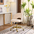Fauteuil de bureau en velours – Hauteur réglable 48-58 cm, pivotant à 360°, 150 kg, avec roulettes