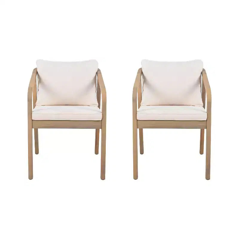 Chaise de salle à manger d'extérieur Monture Christopher Knight Home en bois d'acacia avec coussin et dossier en corde