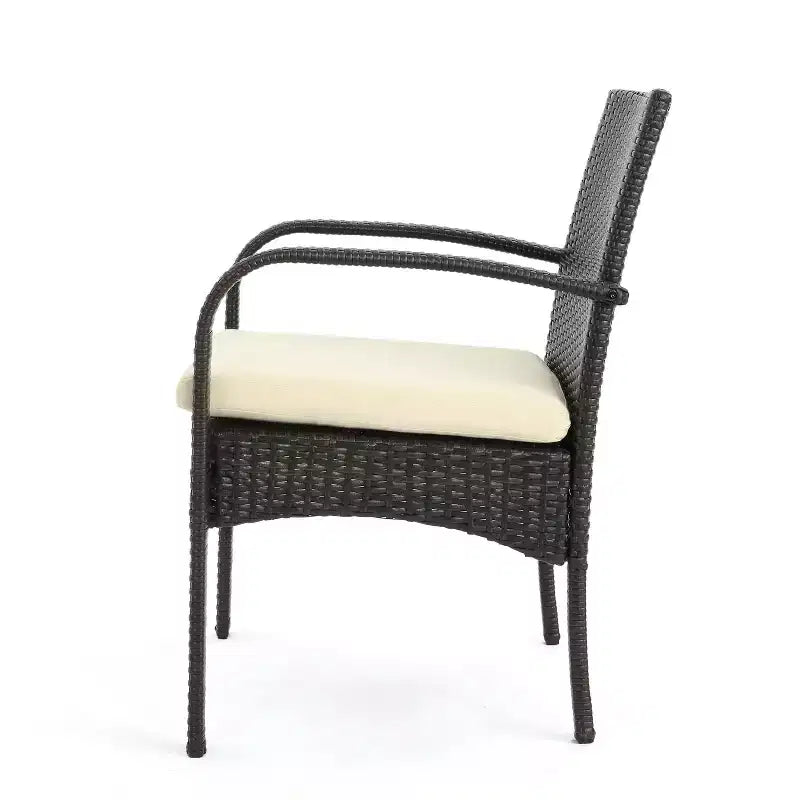 Chaises de salle à manger d'extérieur en osier Christopher Knight Home Cordoba avec coussin (lot de 2)
