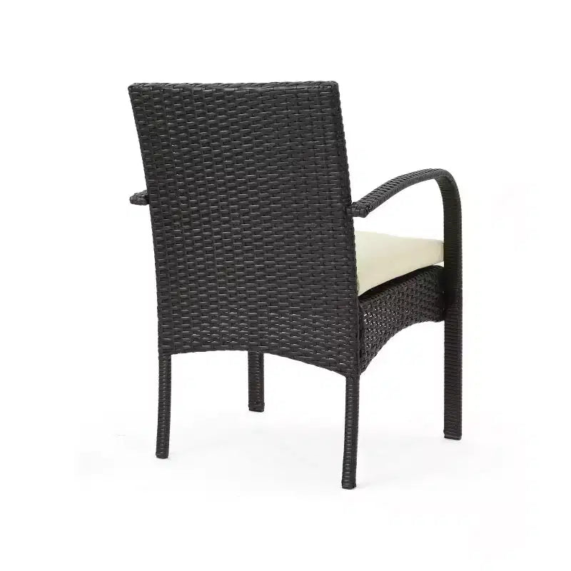 Chaises de salle à manger d'extérieur en osier Christopher Knight Home Cordoba avec coussin (lot de 2)
