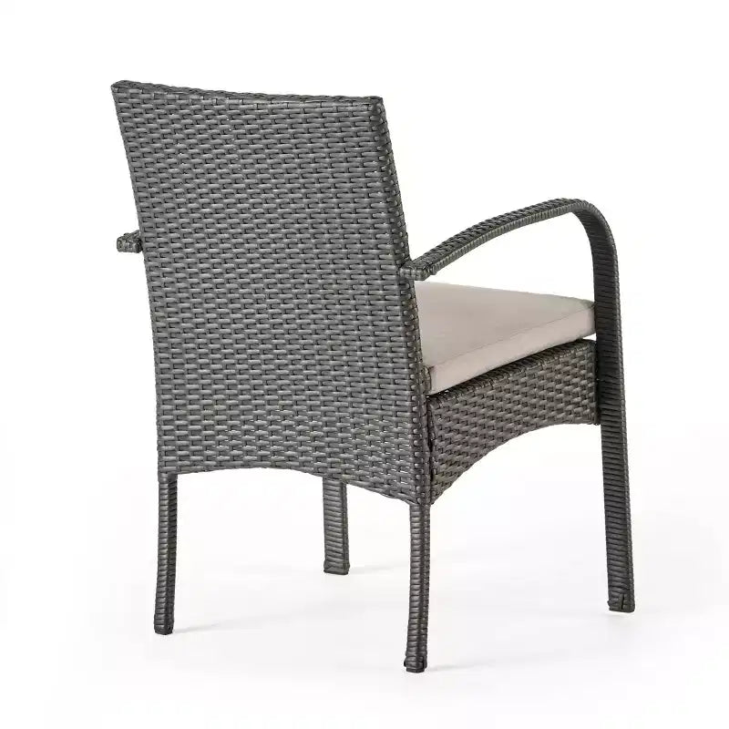 Chaises de salle à manger d'extérieur en osier Christopher Knight Home Cordoba avec coussin (lot de 2)
