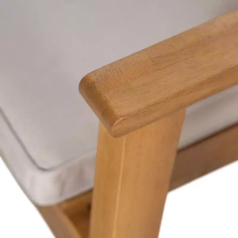 Chaises de salle à manger d'extérieur en bois d'acacia rustique Christopher Knight Home Sierra avec coussins (Lot de 2)