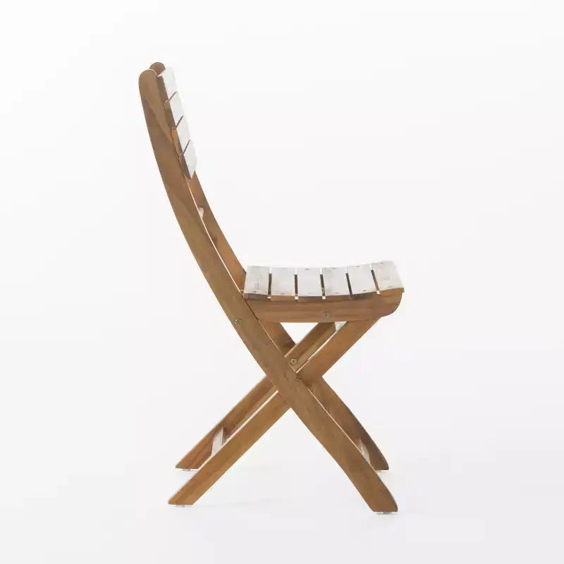 GDFStudio Rabion Chaises de salle à manger pliantes d'extérieur en bois d'acacia (lot de 4)