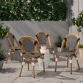 Christopher Knight Home Remi Outdoor French Wicker and Aluminum Bistro Chairs (Set of 4)