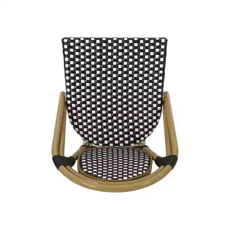 Christopher Knight Home Remi Chaises de bistrot d'extérieur en osier français et aluminium (Lot de 4)