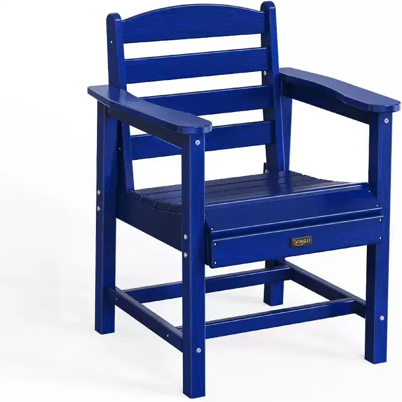VINGLI Outdoor Patio Dining Chairs, HDPE Outdoor Patio Chairs All-Weather Durable Garden Seating for Outside, Poolside, Deck, Porch