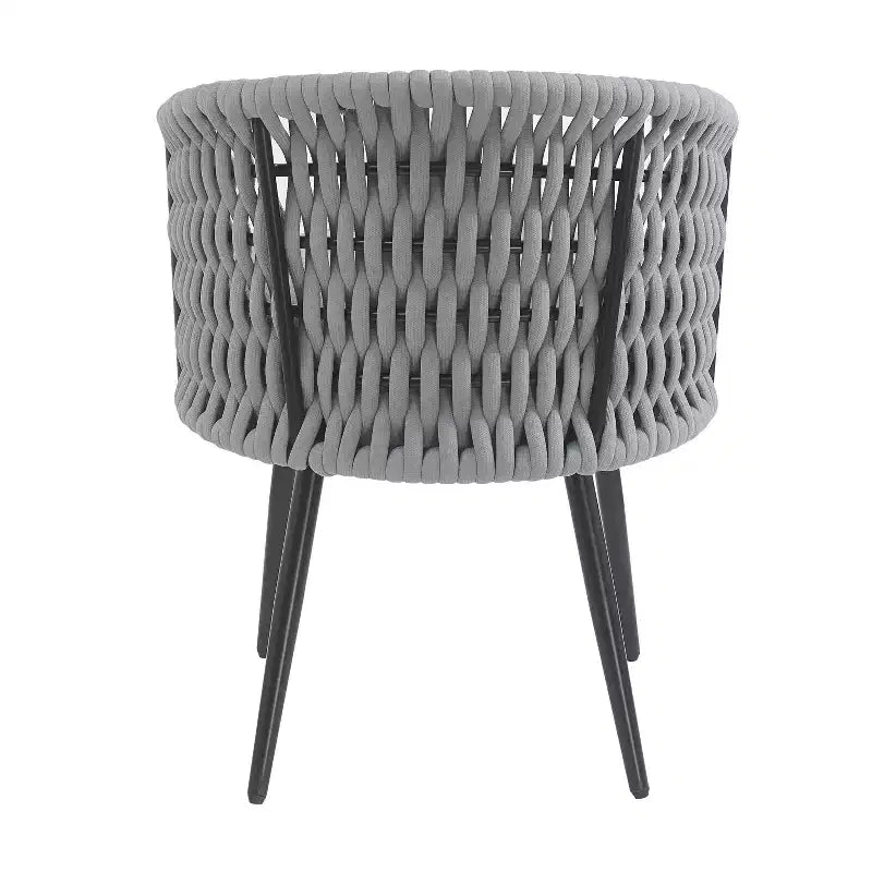 Christopher Knight Home Rouie Chaises de salle à manger d'extérieur modernes en corde tressée avec coussins (Lot de 2)