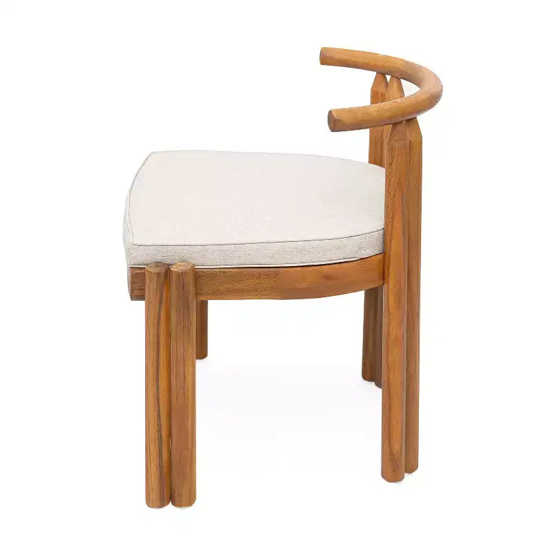 Christopher Knight Home Kaelron Chaises de salle à manger sans accoudoirs en bois d'acacia rustique avec coussins (Lot de 2)