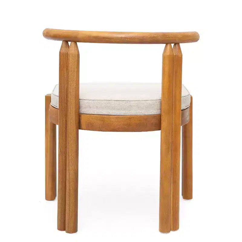Christopher Knight Home Kaelron Chaises de salle à manger sans accoudoirs en bois d'acacia rustique avec coussins (Lot de 2)