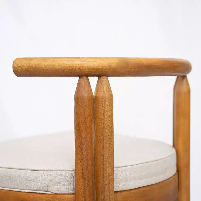 Christopher Knight Home Kaelron Chaises de salle à manger sans accoudoirs en bois d'acacia rustique avec coussins (Lot de 2)