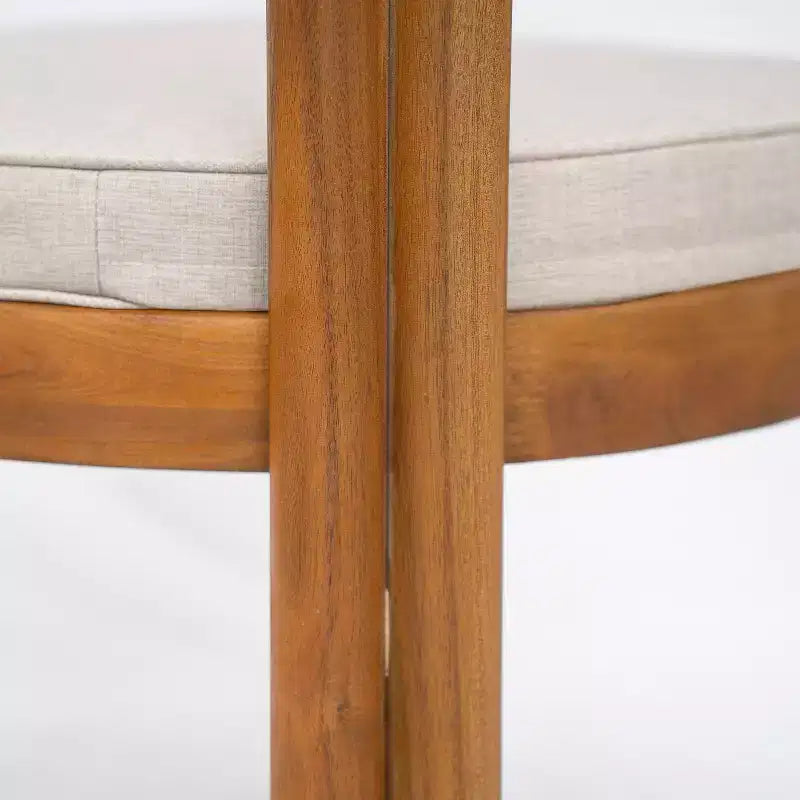 Christopher Knight Home Kaelron Chaises de salle à manger sans accoudoirs en bois d'acacia rustique avec coussins (Lot de 2)