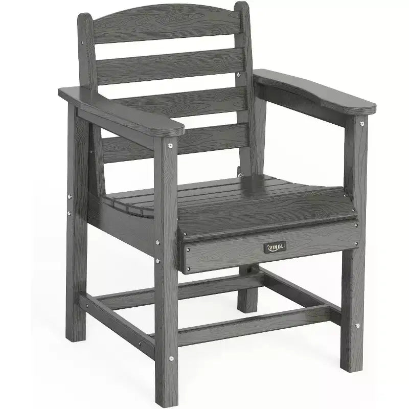 Outdoor Patio Dining Chairs, HDPE Plastic Outdoor Patio Chairs All-Weather Durable Garden Seating for Yard, Outside, Poolside, Deck, Porch