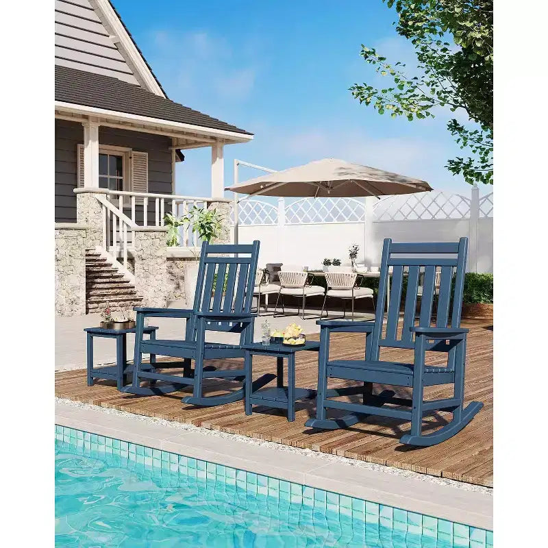Acekool 40 Fauteuil à bascule extérieur surdimensionné - Bascule spacieuse tout temps avec conception ergonomique pour patio et véranda