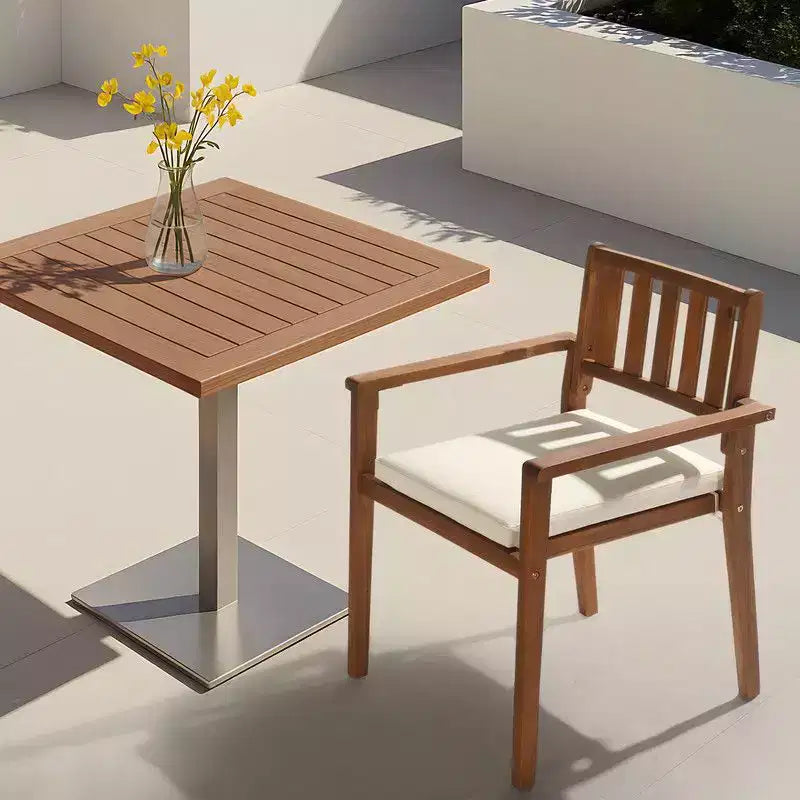 Karl Home | Chaise de jardin empilable en bois (lot de 2)