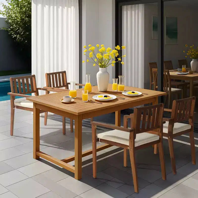 Karl Home | Chaise de jardin empilable en bois (lot de 2)