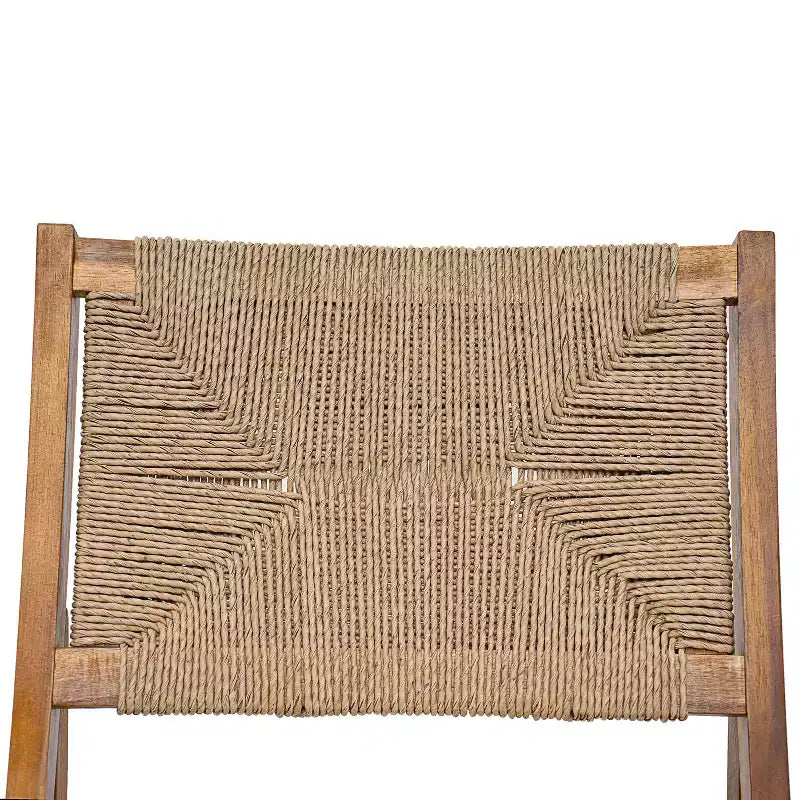 Christopher Knight Home Darcy - Chaise de salle à manger d'extérieur rustique en bois d'acacia avec dossier en osier tressé et coussin
