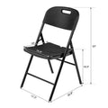 Karl Home | Plastic / Resin Stackable Folding Chair Folding Chair Set (Set of 4)