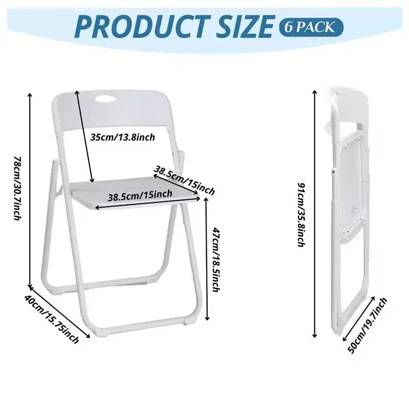 Karl Home | Chaises pliantes en plastique (lot de 6)