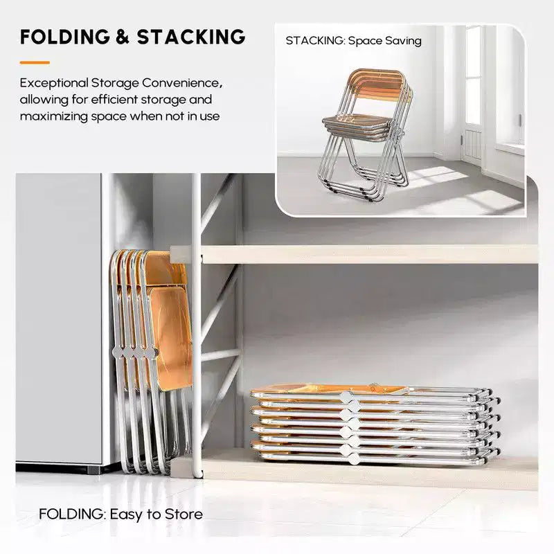 Karl Home | Chaises Pliantes Empilables (Lot de 2)