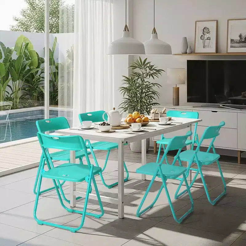Karl Home | Ensemble de chaises pliantes empilables en métal (lot de 6)