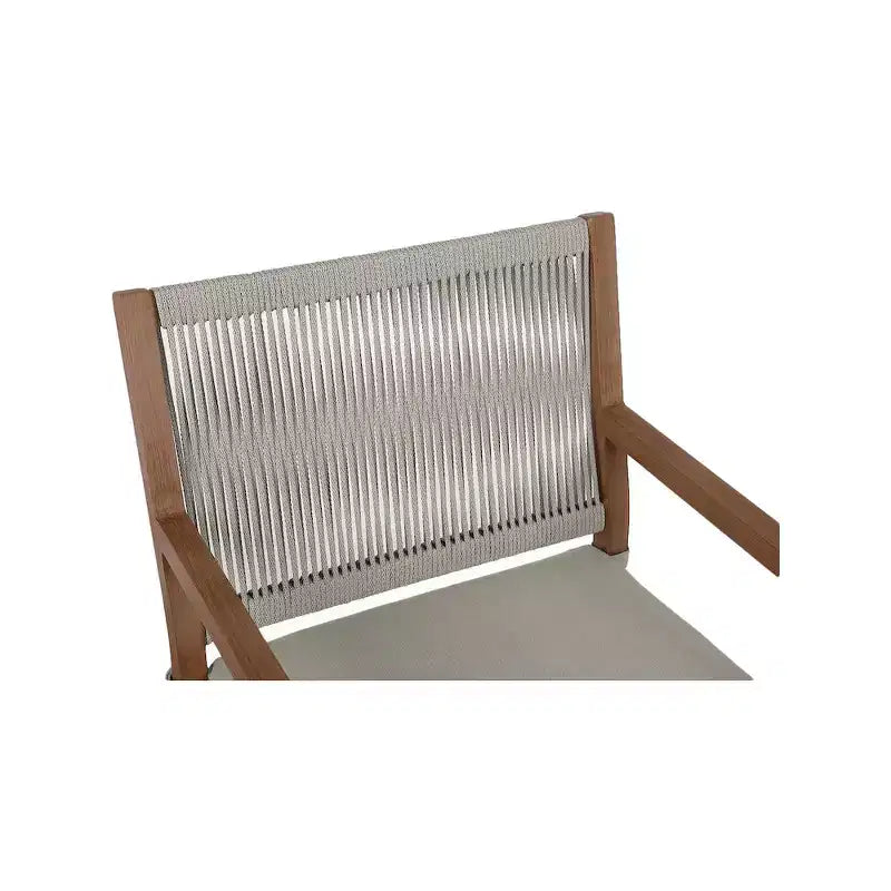 Meridian Furniture, Chaises de salle à manger d'extérieur Maui en tissu gris résistant à l'eau, lot de 2