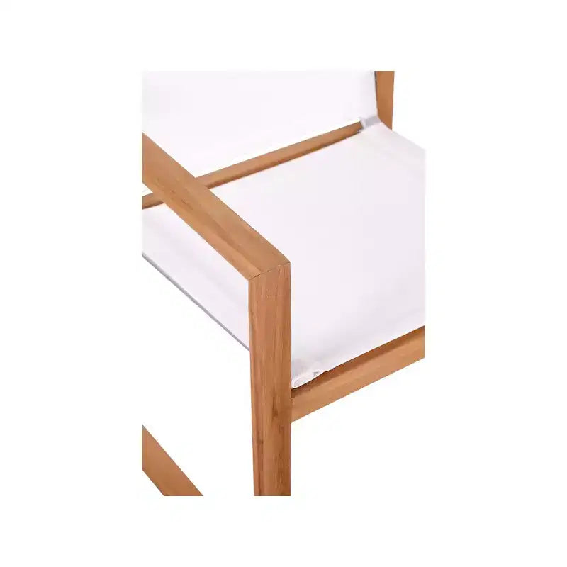 Meridian Furniture, Chaise de salle à manger d'extérieur Tulum en tissu résistant à l'eau avec accoudoirs