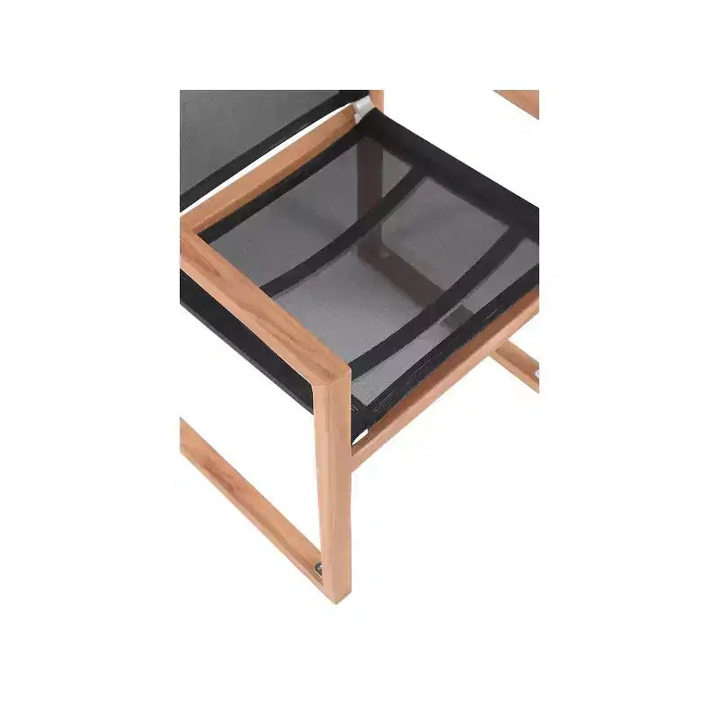 Meridian Furniture, Chaise de salle à manger d'extérieur Tulum en tissu résistant à l'eau avec accoudoirs