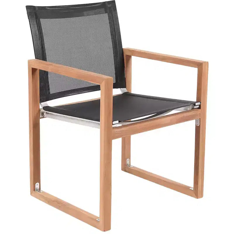 Meridian Furniture,Tulum Water Resistant Fabric Outdoor Patio Dining Arm Chair