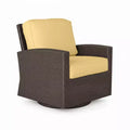 Cabo Swivel Glider Club Chair, 8 mm Willow Flat Wicker Patio Furniture, 32.5 in L x 31 in W x 33 in H