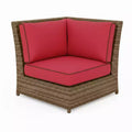 Covers&All Palisades 35.5 in Sectional Corner Chair, Sahara Wicker w / Sunbrella