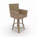 Covers&All Universal 25 in Counter Swivel Bar Stool, Jacobean Flat Wicker