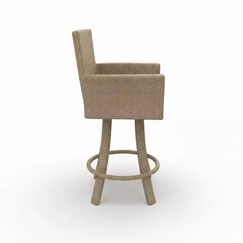 Tabouret de bar pivotant universel Covers&All de 63,5 cm, osier plat jacobéen