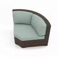 Covers&All Malibu 62.5 in L 45 Sectional Corner, Java Wicker w / Sunbrella