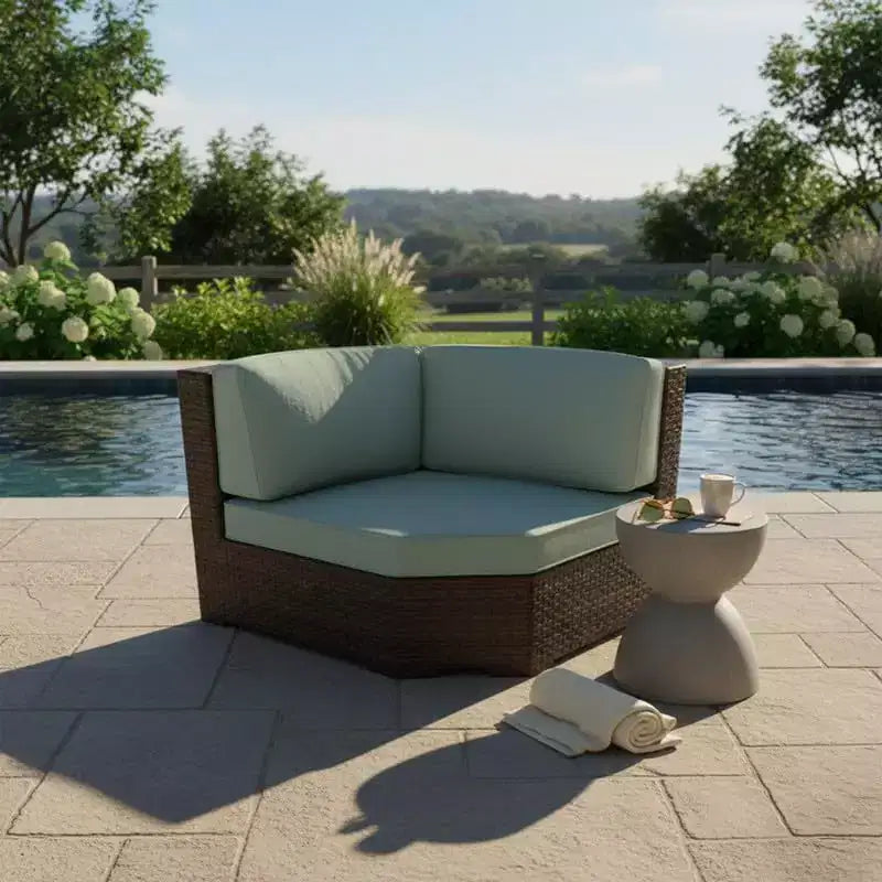 Covers&All Malibu 62,5 po L 45 Coin sectionnel, osier Java avec Sunbrella