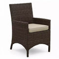 Covers&All Universal 24 in W Arm Dining Chair, Aspen Wicker w / Sunbrella Cushions