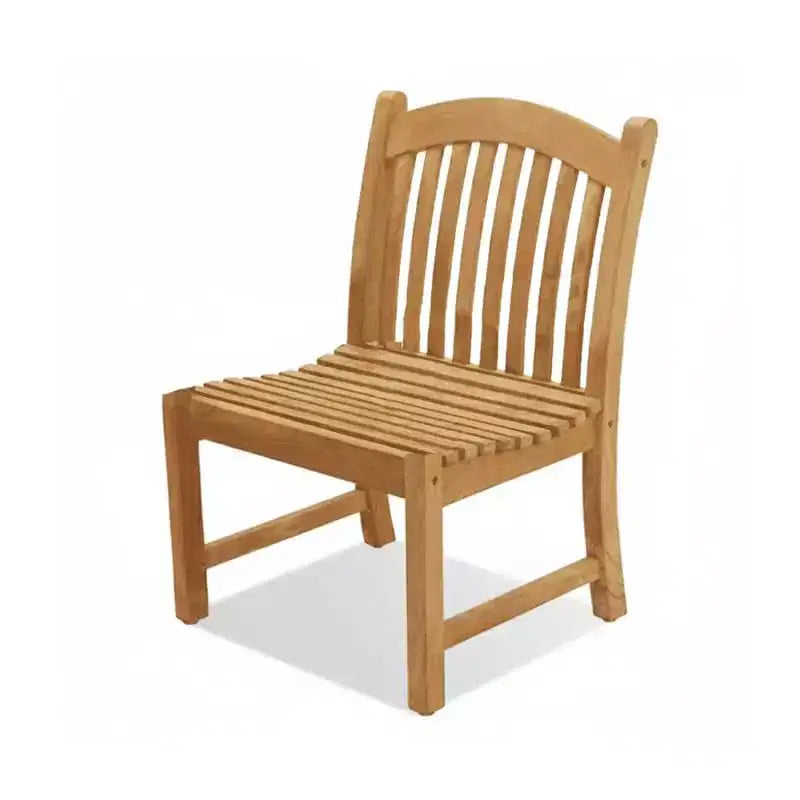 Covers&All Solano 23.9 in W Dining Side Chair, Solid Teak Wood Frame, Weather-Resistant