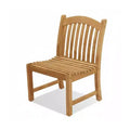 Covers&All Solano 23.9 in W Dining Side Chair, Solid Teak Wood Frame, Weather-Resistant