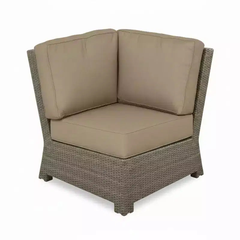 Covers&All Cabo 32.5 in Sectional Corner Chair, Willow Wicker w / Sunbrella Cushion