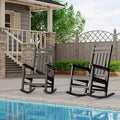 COZONY 35 Outdoor Rocking Chairs Set of 4, HDPE Oversized Patio Rockers, All-Weather Heavy Duty Porch Rocking Chairs for Outside