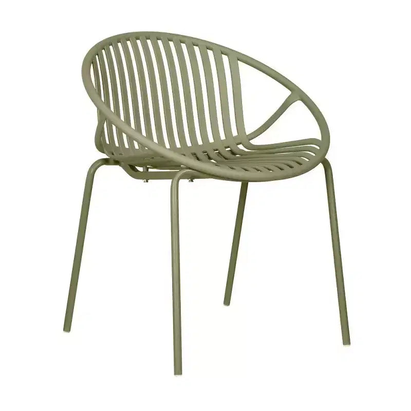 TUYOHW Lot de 2 Chaises de Jardin Empilables, Chaises de Patio avec Pieds en Métal & Dossier en Plastique Respirant, Capacité 136 kg