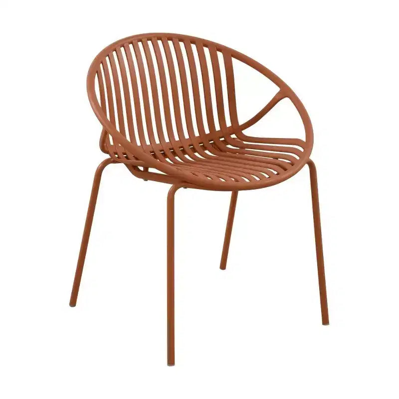 TUYOHW Lot de 2 Chaises de Jardin Empilables, Chaises de Patio avec Pieds en Métal & Dossier en Plastique Respirant, Capacité 136 kg