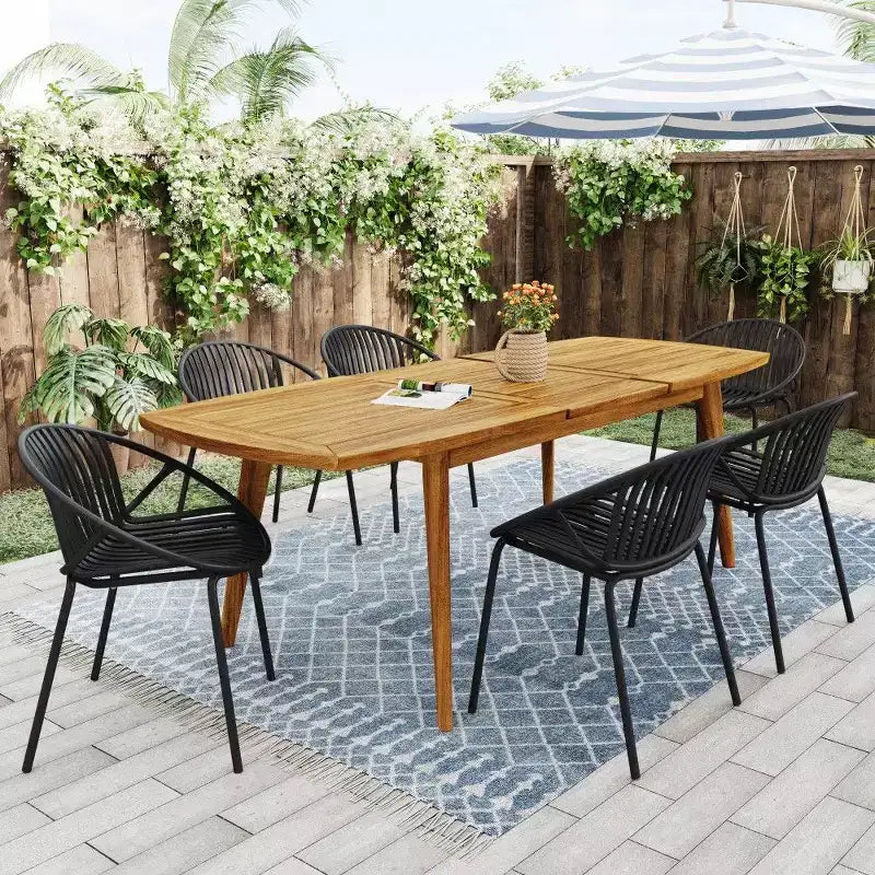TUYOHW Lot de 2 Chaises de Jardin Empilables, Chaises de Patio avec Pieds en Métal & Dossier en Plastique Respirant, Capacité 136 kg